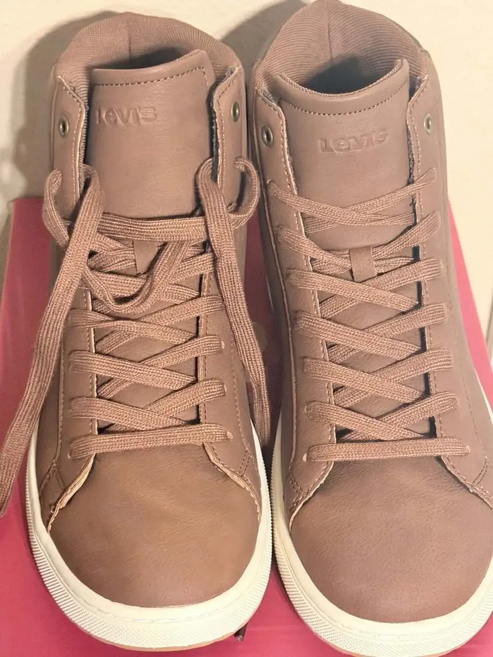 Levi's Caleb High Top Sneakers Tan/Dark Brown Size 10